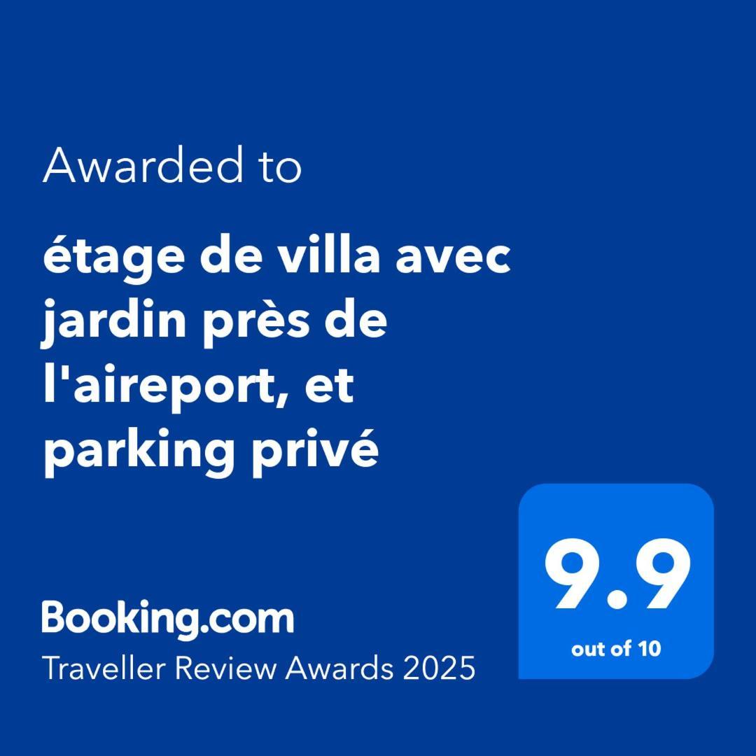 Etage De Villa Avec Jardin, Pres De L'Aireport Et Parking Prive Ariana Bagian luar foto